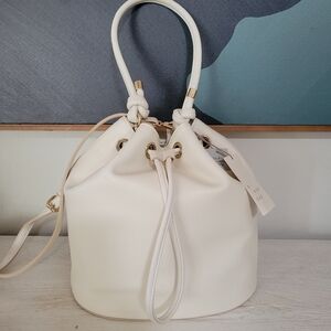 a new day Ivory drawstring bucket bag